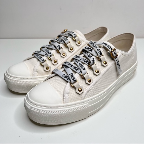 CHRISTIAN DIOR WALK'N'DIOR SNEAKER Cotton Canvas Size 38 EU 8 US - Picture 8 of 16